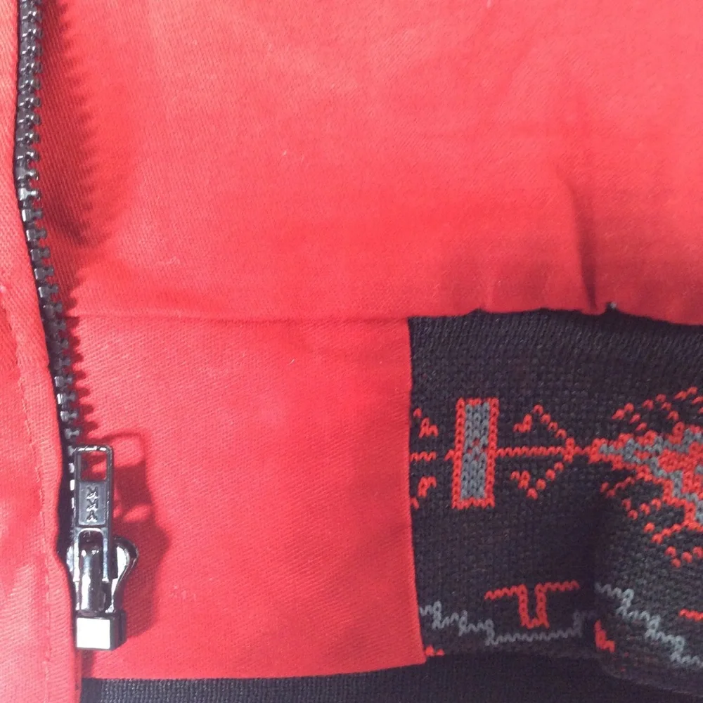 Kyta Make Co. Southwestern and Aztec-inspired canvas full-zip bomber jacket